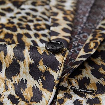 Sexy Leopard Print Men Blazer Jacket Peak Lapel One Button